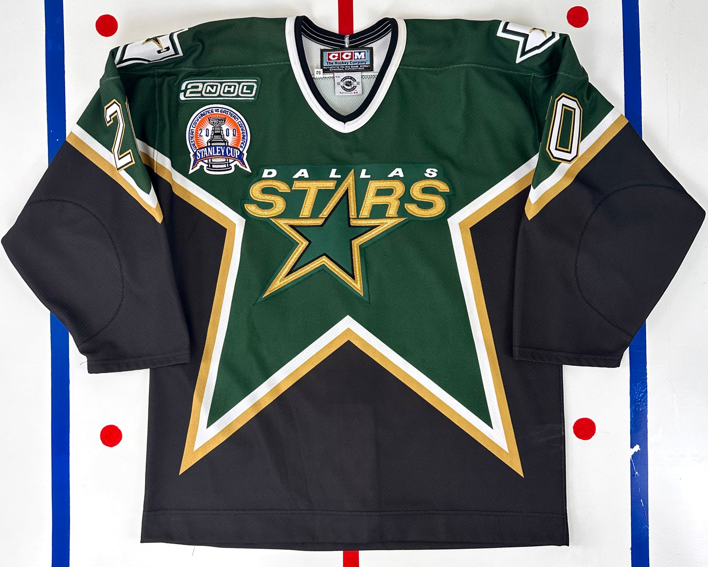 Dallas Stars Ed Belfour 2000 Stanley Cup Finals NHL Hockey Jersey (52/XL)