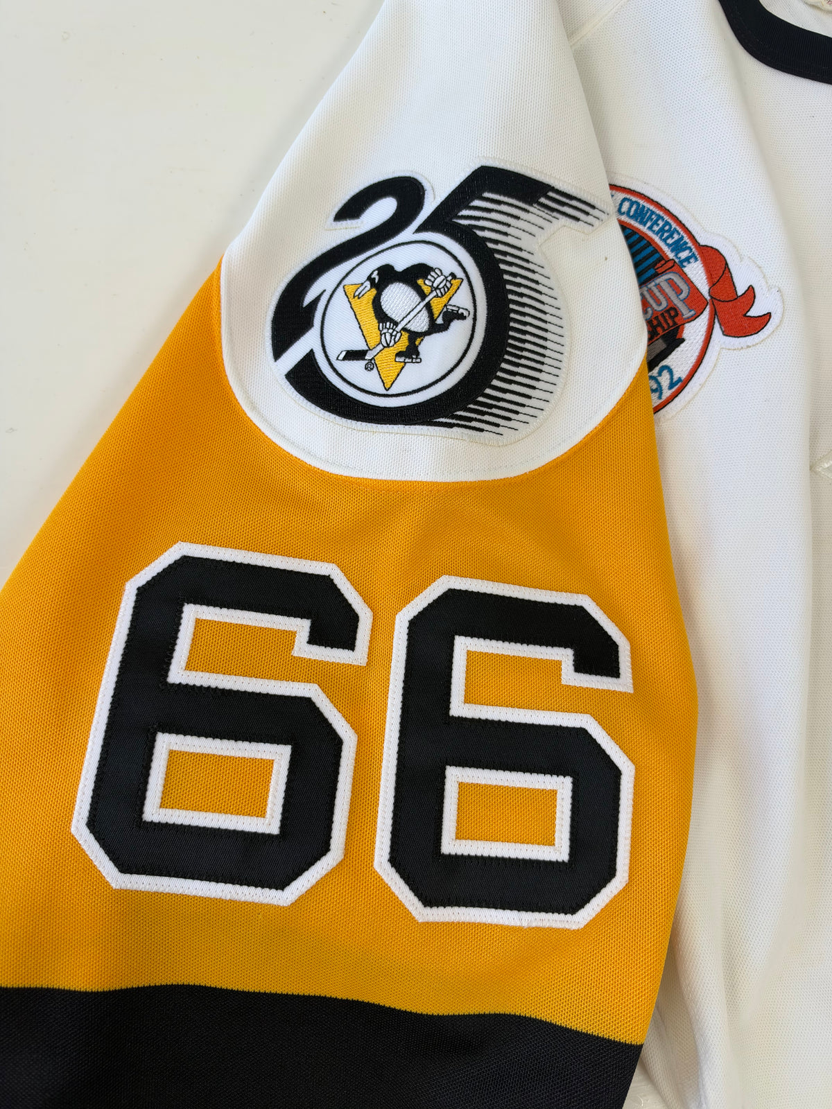 Pittsburgh Penguins Mario Lemieux 1992 Stanley Cup Finals NHL Hockey Jersey (48/Large)