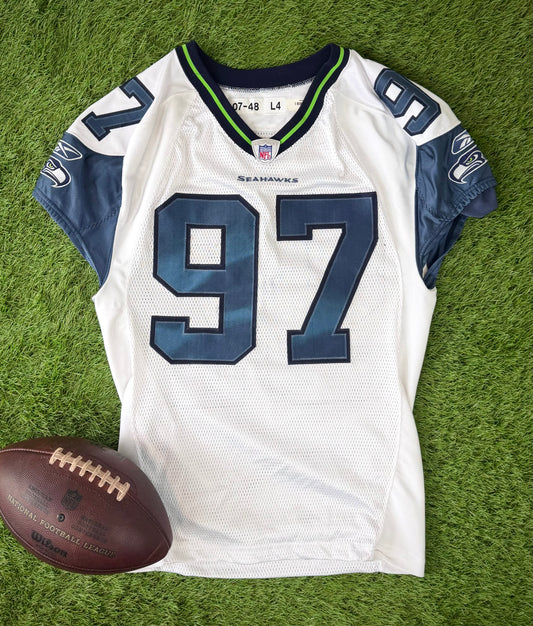Seattle Seahawks Patrick Kerney 2007 Game Worn NFL Football Jersey (48/XL)