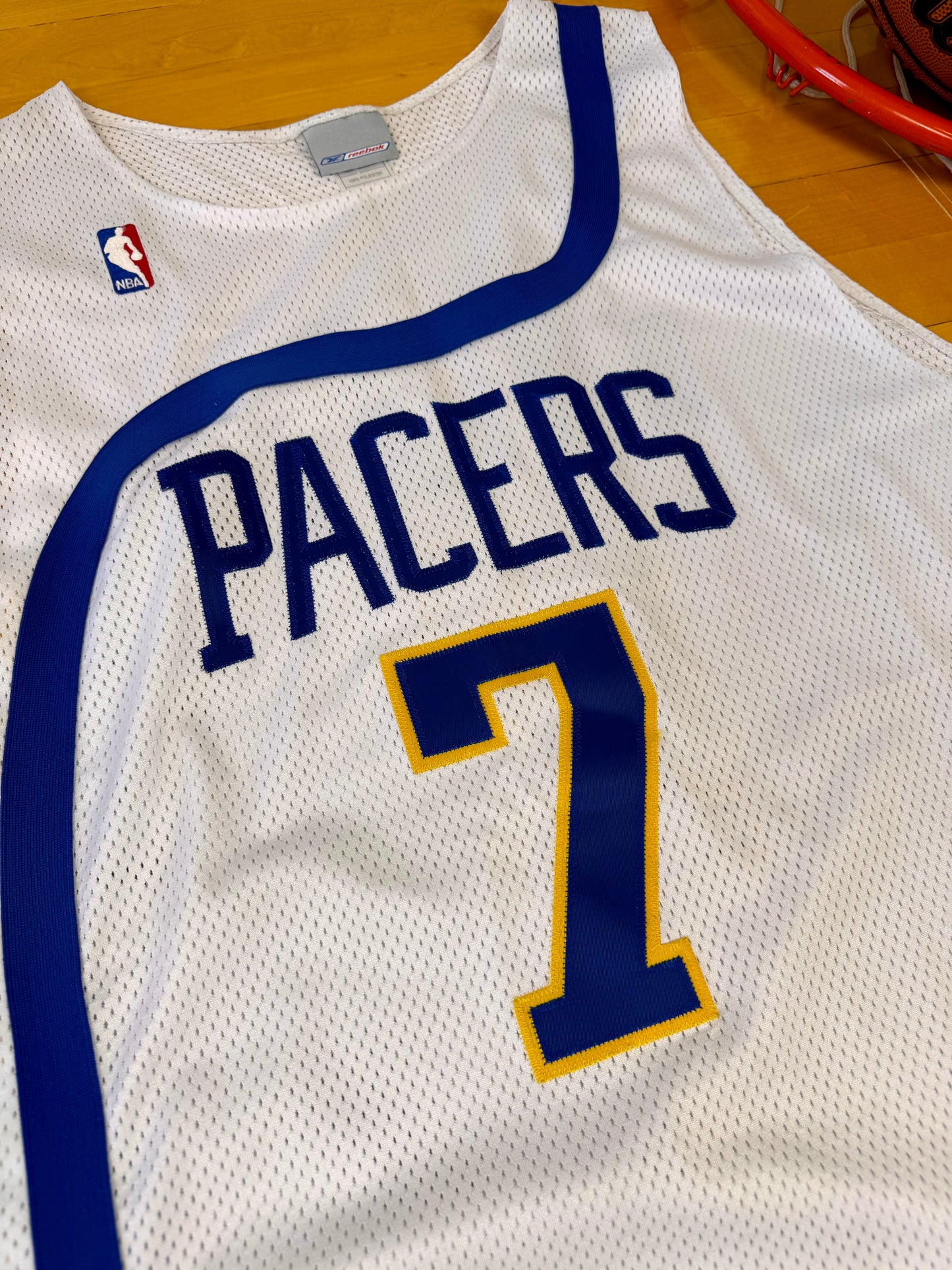 Indiana Pacers 2003-2004 Jermaine O’Neal Throwback NBA Basketball Jersey (52/XXL)