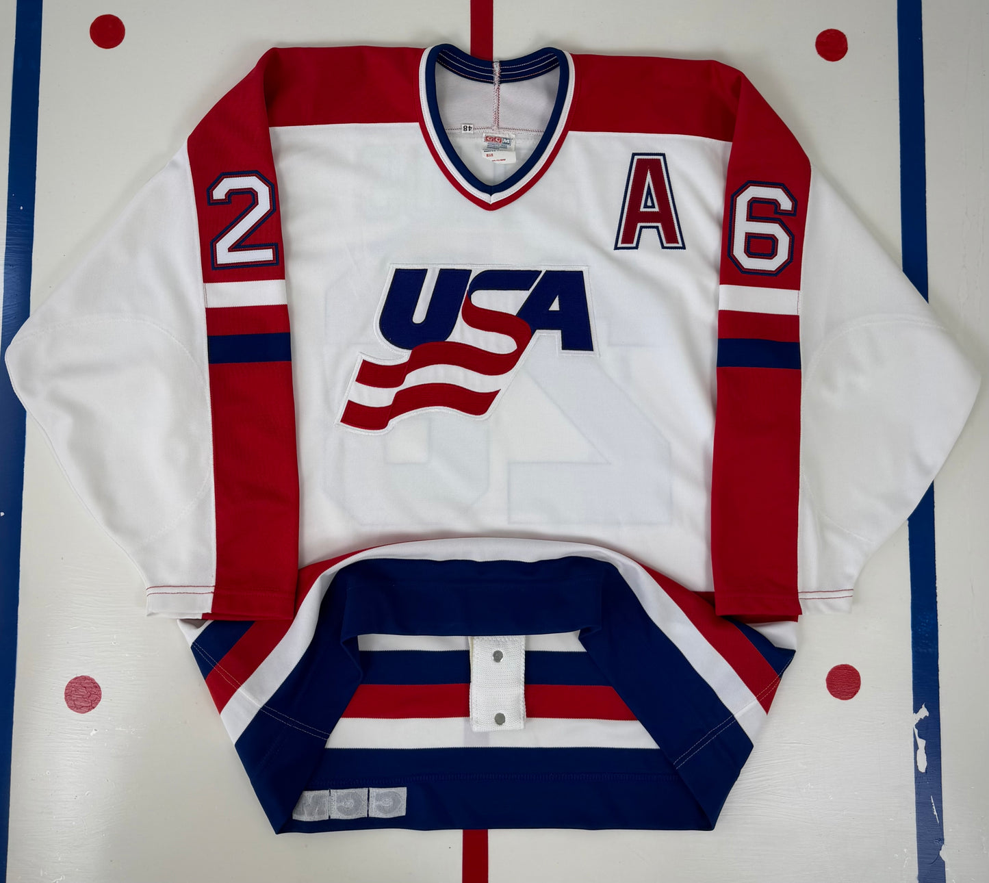 Team USA Chris Chelios 1991 Canada Cup Hockey Jersey (48/Large)