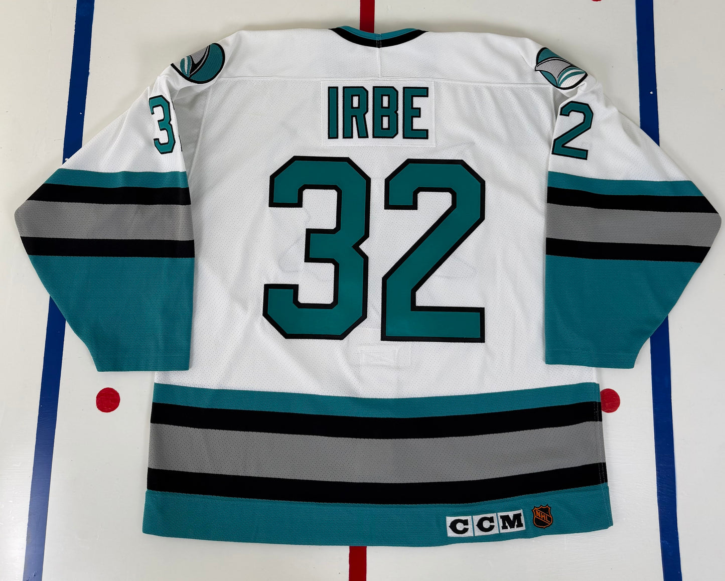 San Jose Sharks Irbe 1995 NHL Hockey Jersey (52/XL)
