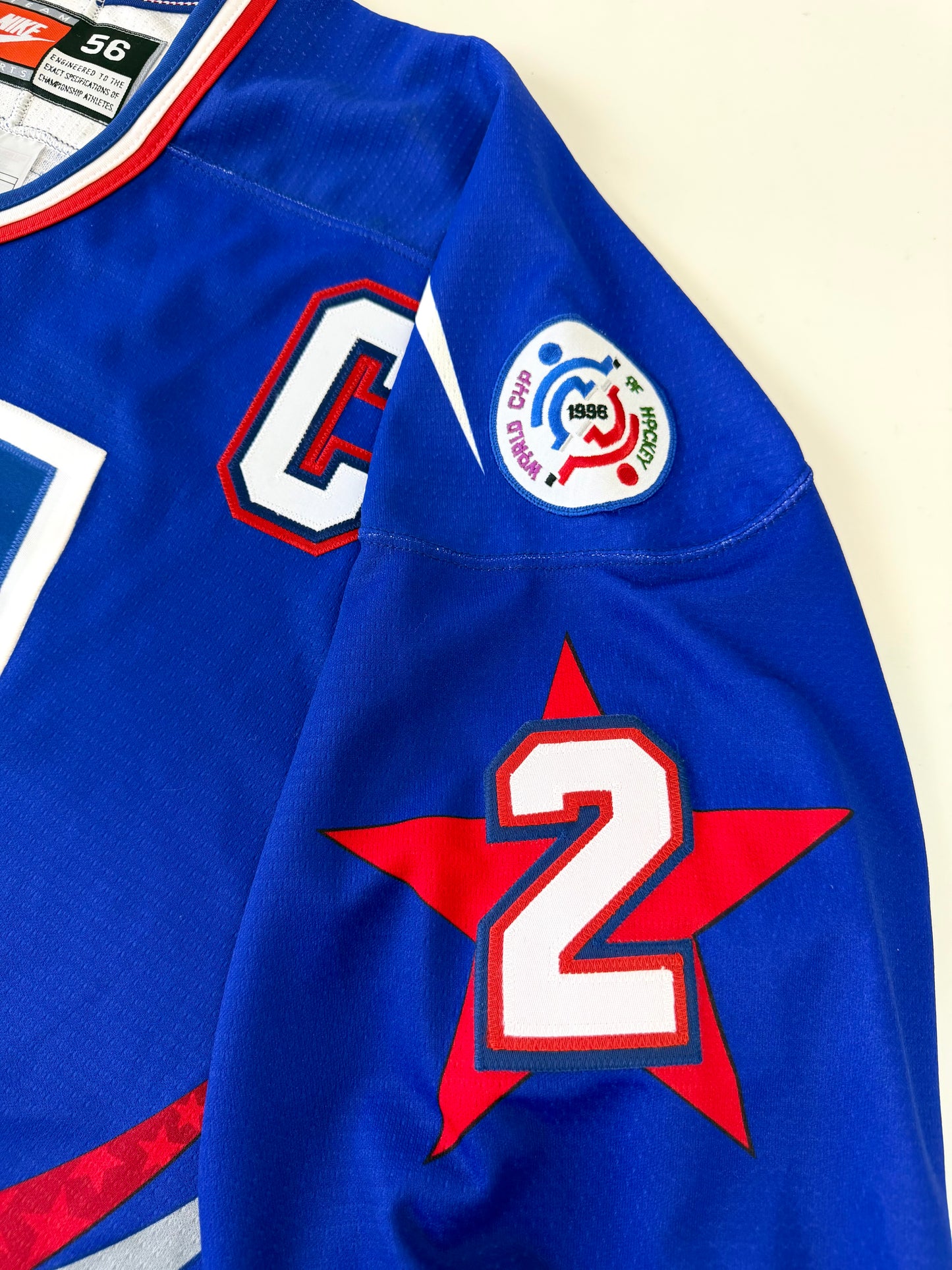 Team USA Brian Leetch Autographed 2004 World Cup of Hockey Jersey (56/XXL)