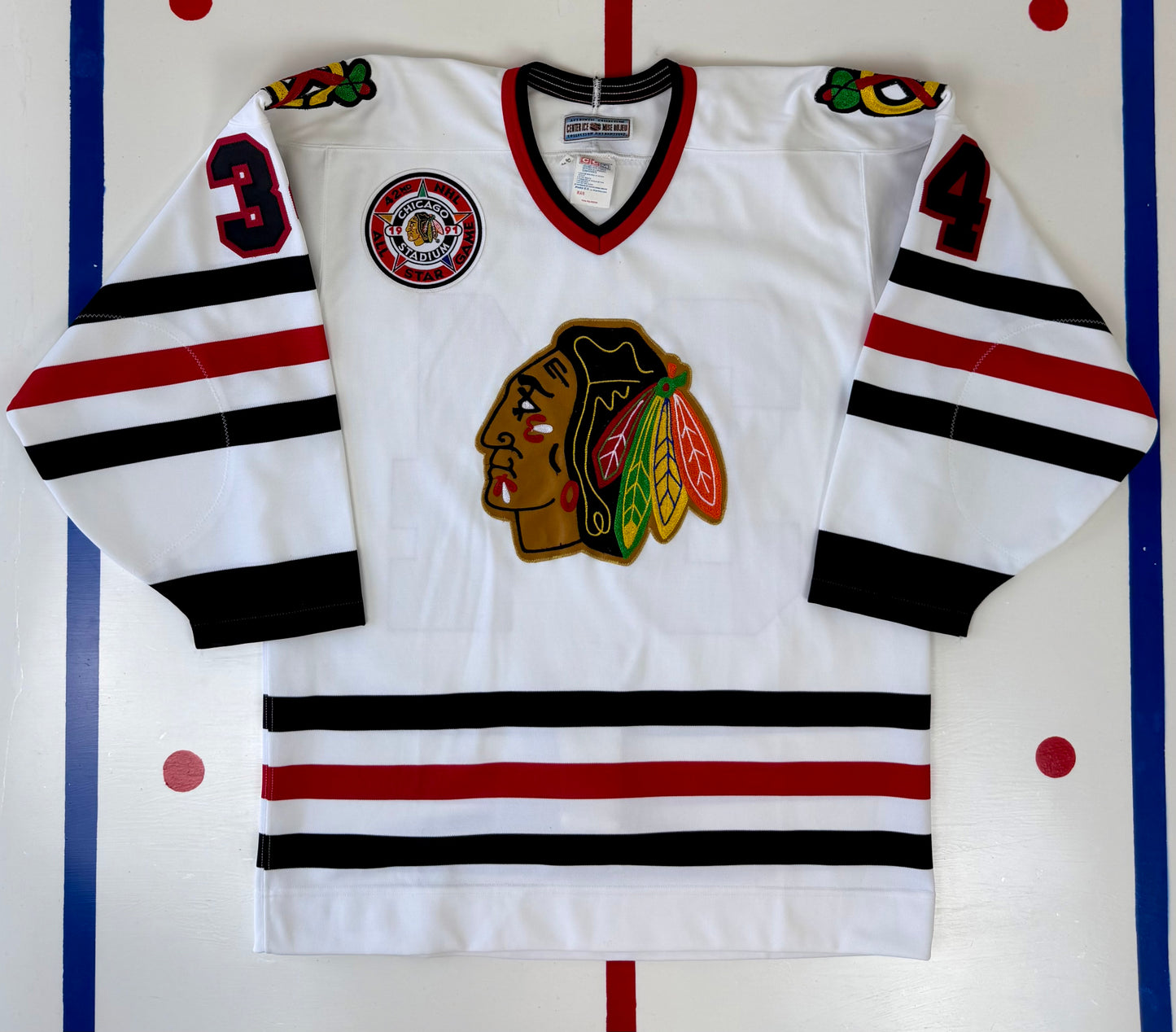 Chicago Blackhawks Dominik Hasek 1990-1991 NHL Hockey Jersey (44/Medium)