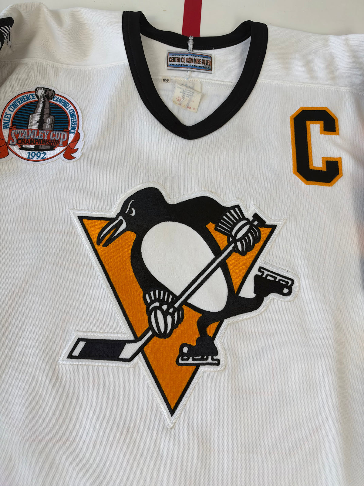 Pittsburgh Penguins Mario Lemieux 1992 Stanley Cup Finals NHL Hockey Jersey (48/Large)