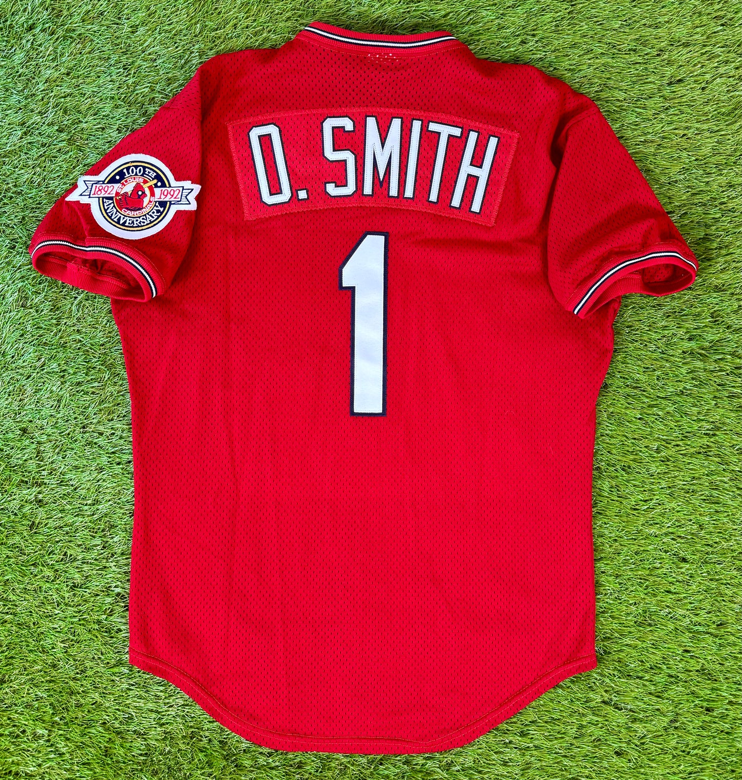 St. Louis Cardinals Ozzie Smith 1992 Batting Practice MLB Baseball Jersey (42/Medium)