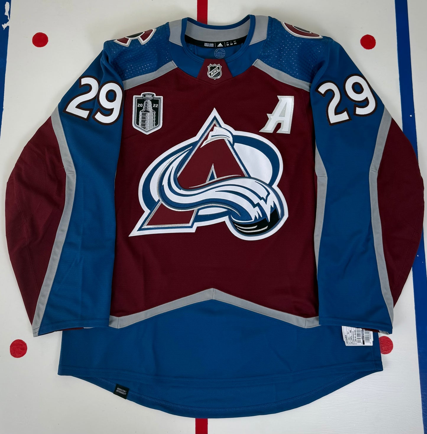 Colorado Avalanche Nathan MacKinnon 2022 Stanley Cup Finals NHL Hockey Jersey (54/XL)
