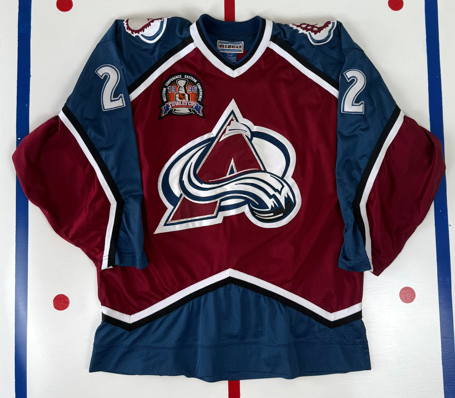 Colorado Avalanche Claude Lemieux 1996 Stanley Cup Finals NHL Hockey Jersey (52/XL)
