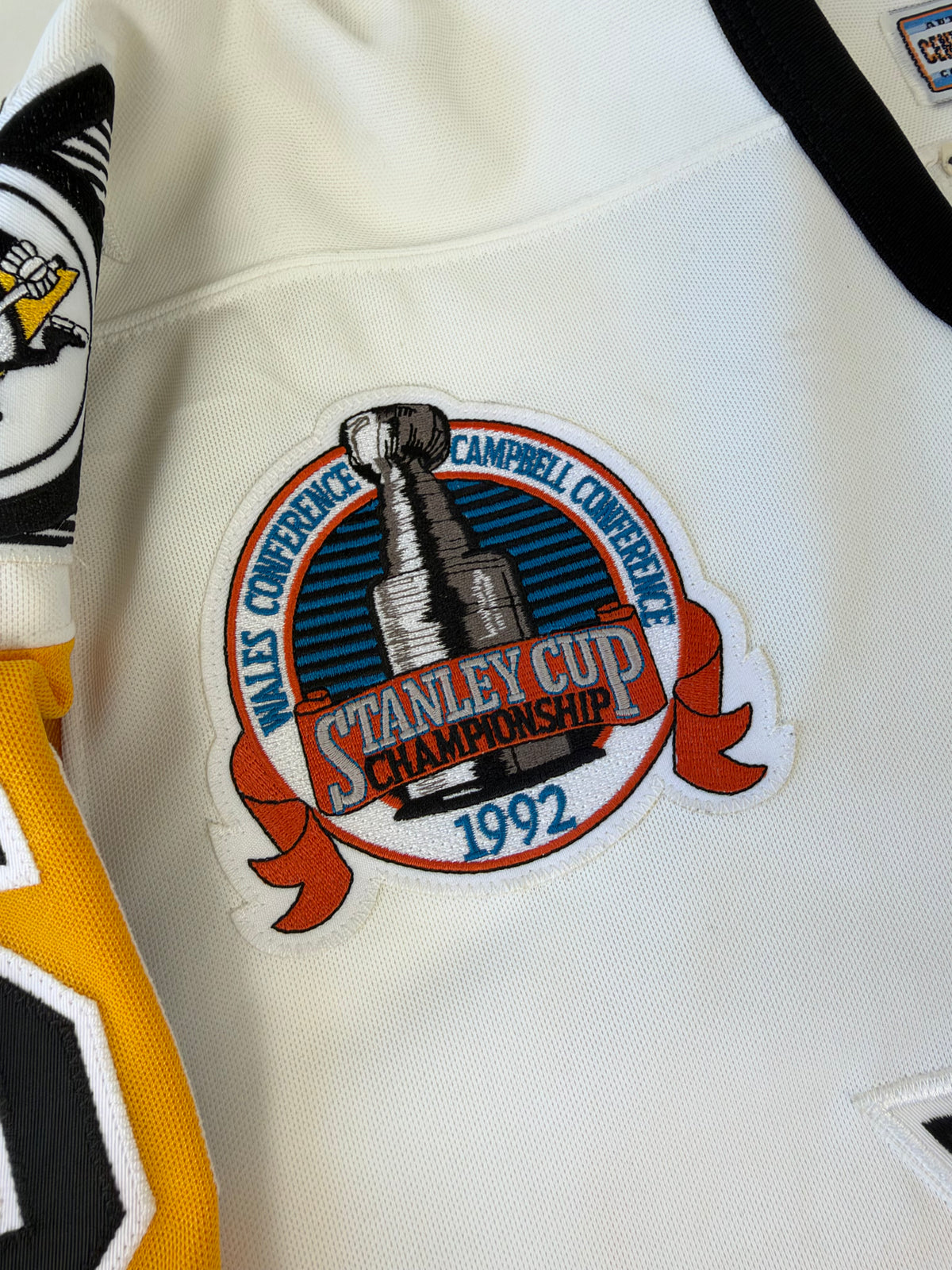 Pittsburgh Penguins Mario Lemieux 1992 Stanley Cup Finals NHL Hockey Jersey (48/Large)
