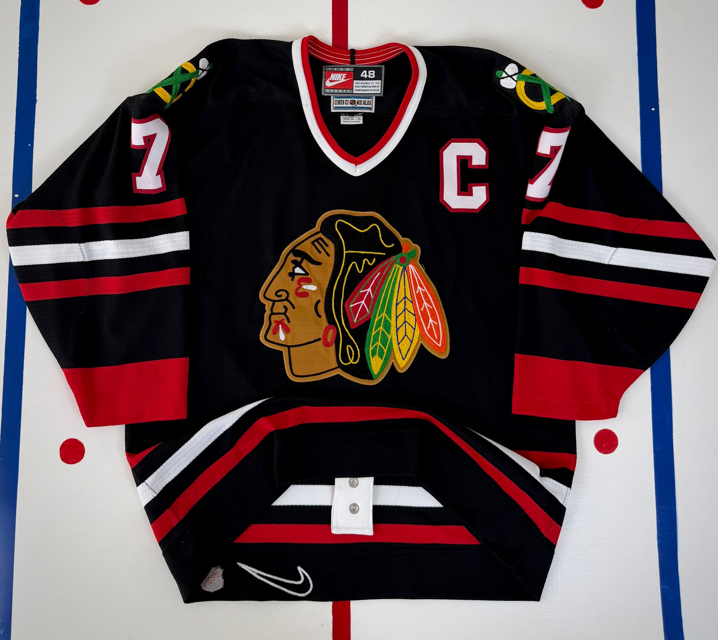 Chicago Blackhawks Chris Chelios 1996-1999 Alternate NHL Hockey Jersey (48/Medium)