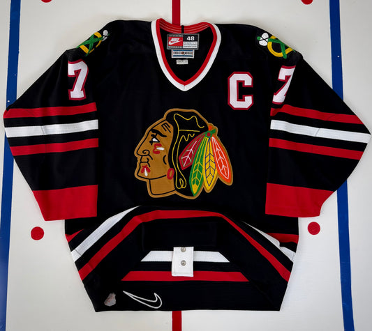 Chicago Blackhawks Chris Chelios 1996-1999 Alternate NHL Hockey Jersey (48/Medium)