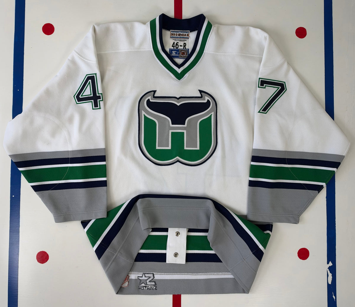 Hartford Whalers Jean-Sebastien Giguere 1996-1997 NHL Hockey Jersey (46/Medium)