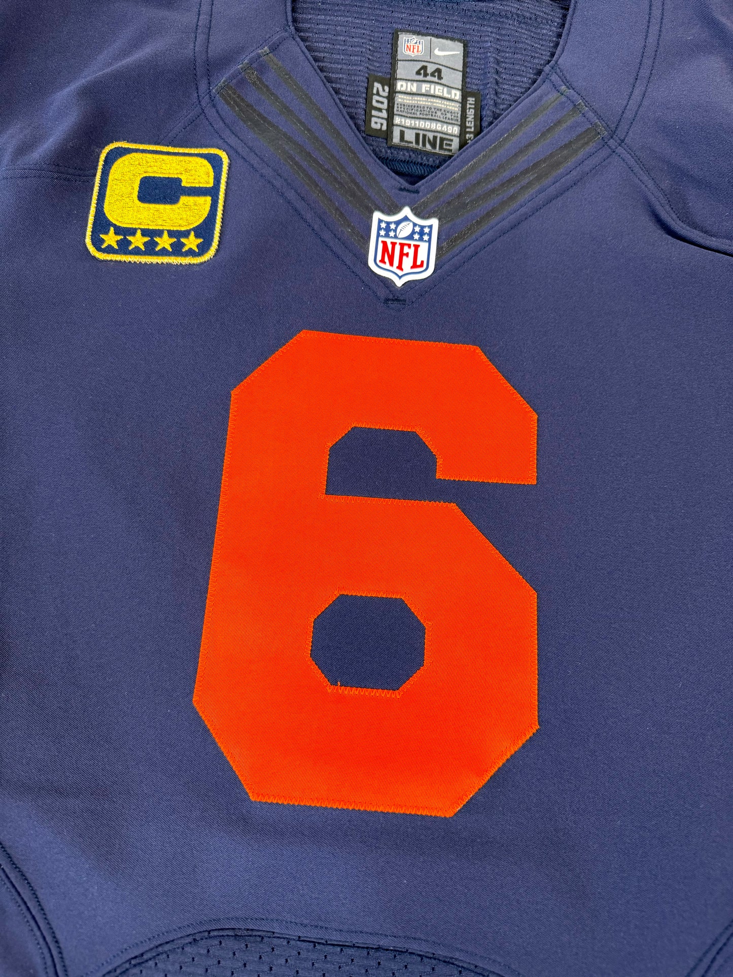 Chicago Bears Jay Cutler 2016 Throwback NFL Football Jersey (44/Large)