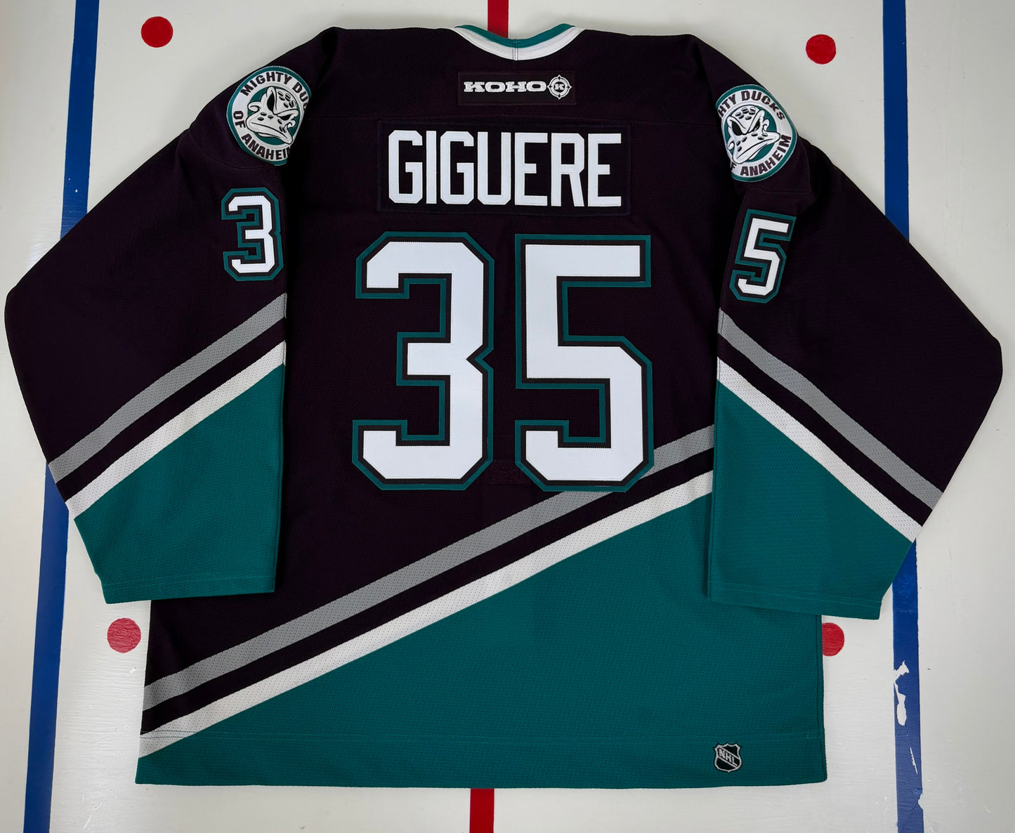 Mighty Ducks of Anaheim Jean-Sébastien Giguère 2003 Stanley Cup Finals NHL Hockey Jersey (56/XXL)