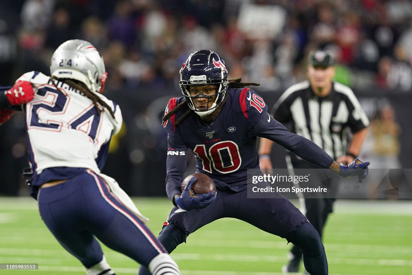 Houston Texans DeAndre Hopkins Signed 2019 Color Rush NFL Football Jersey (38/Medium)