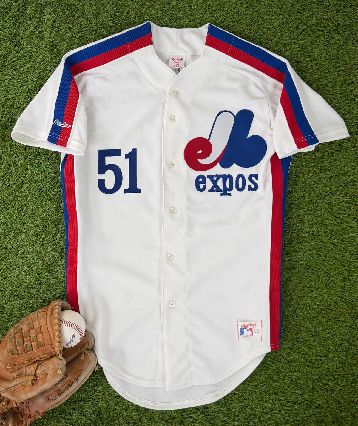 Montreal Expos Randy Johnson 1988-1989 MLB Baseball Jersey (42/Large)