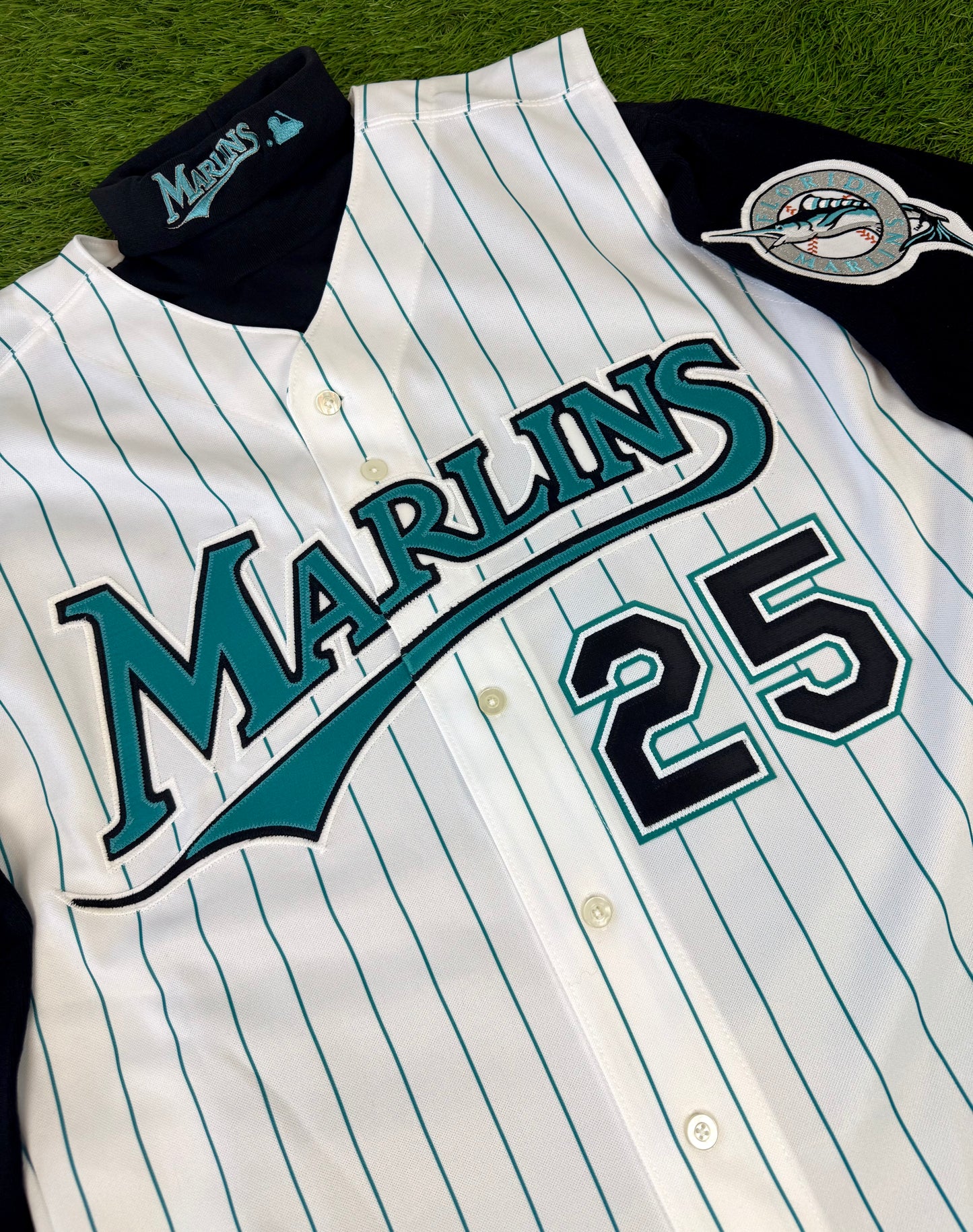 Florida Marlins 2000-2002 Derrick Lee MLB Baseball Jersey (46/Large)