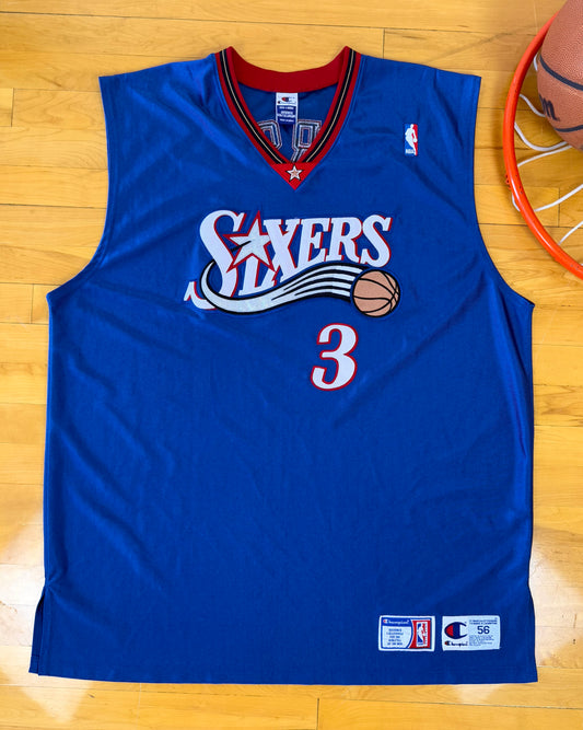 Philadelphia 76ers Allen Iverson 2000-2001 Alternate NBA Basketball Jersey (56/XXXL)