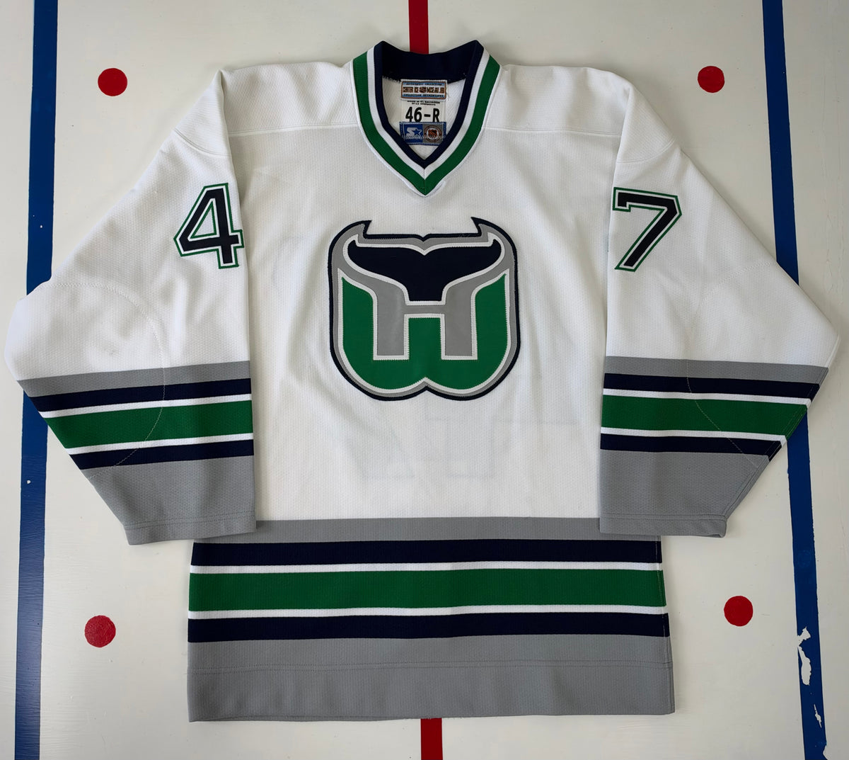 Hartford Whalers Jean-Sebastien Giguere 1996-1997 NHL Hockey Jersey (46/Medium)