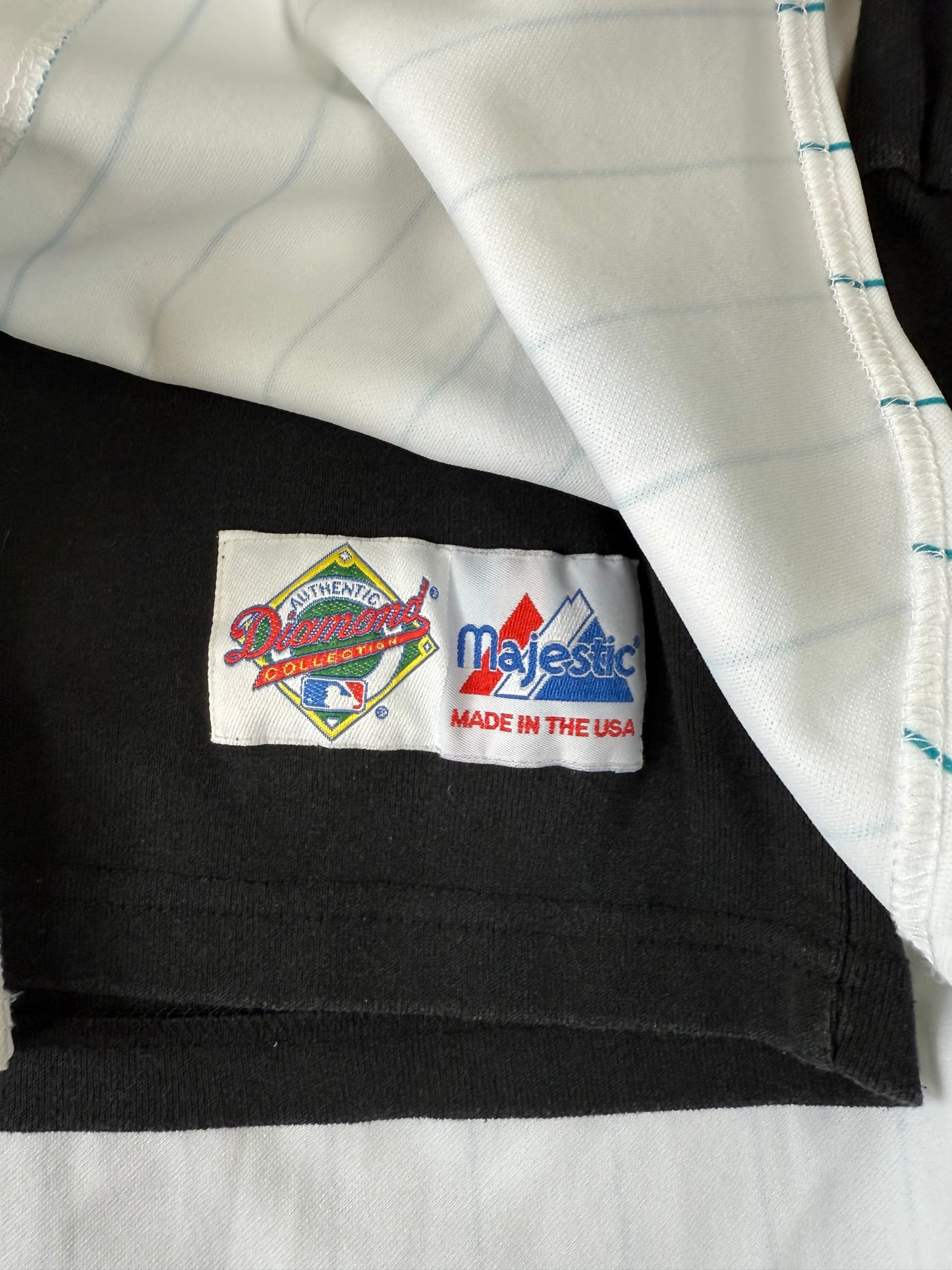 Florida Marlins Gary Sheffield 1995-1998 MLB Baseball Vest Jersey & Long Sleeved Undershirt (48/XL)