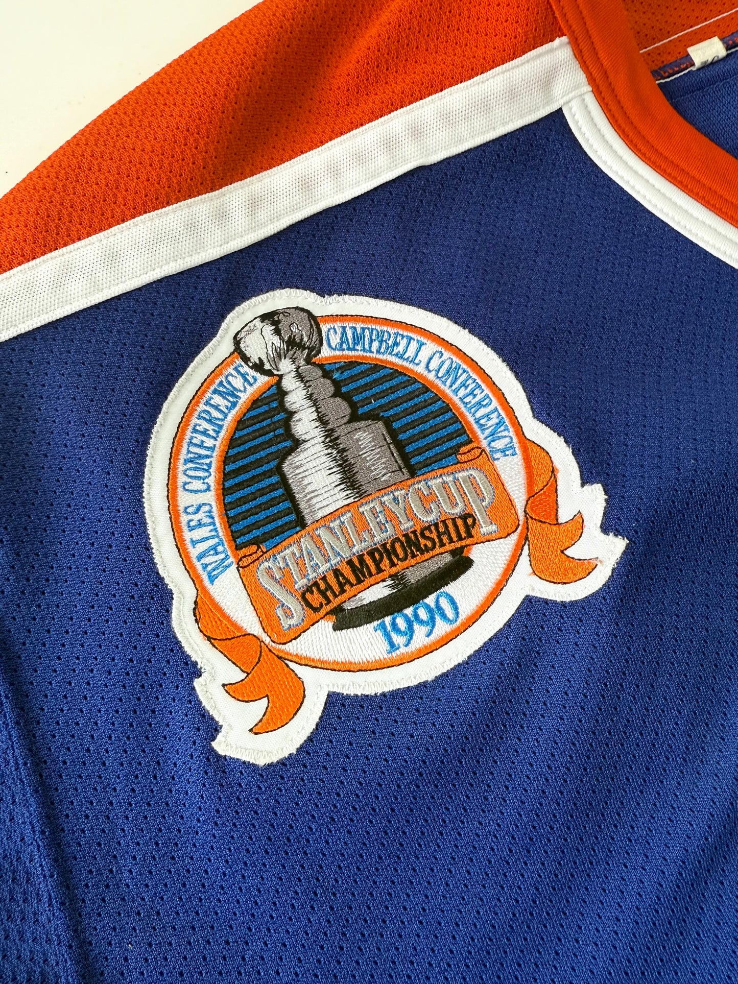 Edmonton Oilers Bill Ranford 1990 Stanley Cup Finals NHL Hockey Jersey (52/XL)