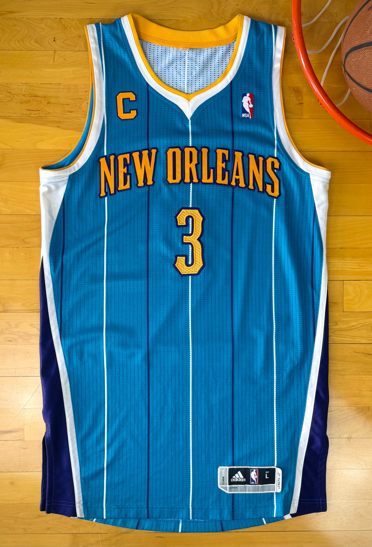 New Orleans Hornets Chris Paul Team Issued 2010-2011 NBA Basketball Jersey (Large)