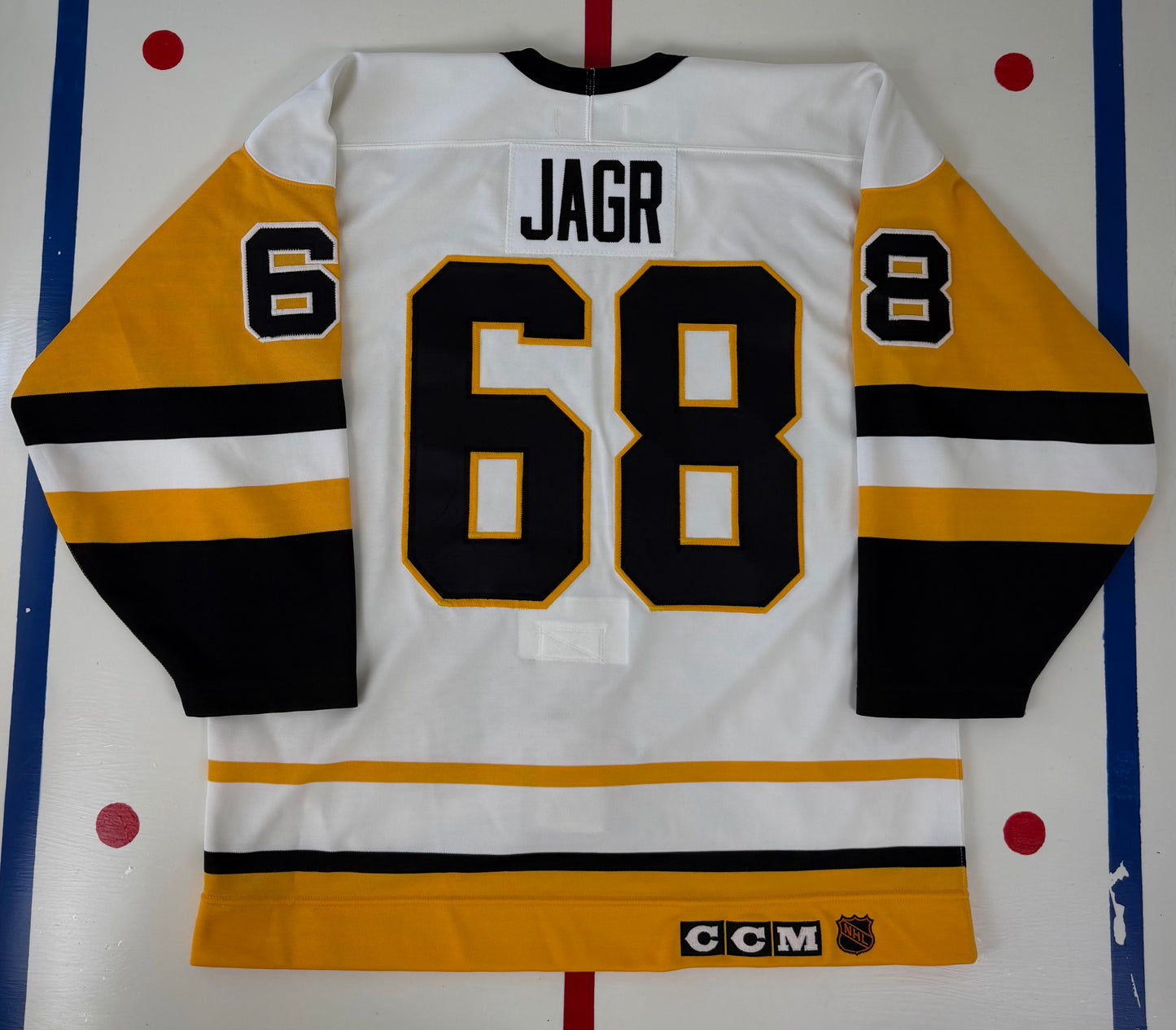 Pittsburgh Penguins Jaromir Jagr 1991 Stanley Cup Finals NHL Hockey Jersey (48/Large)