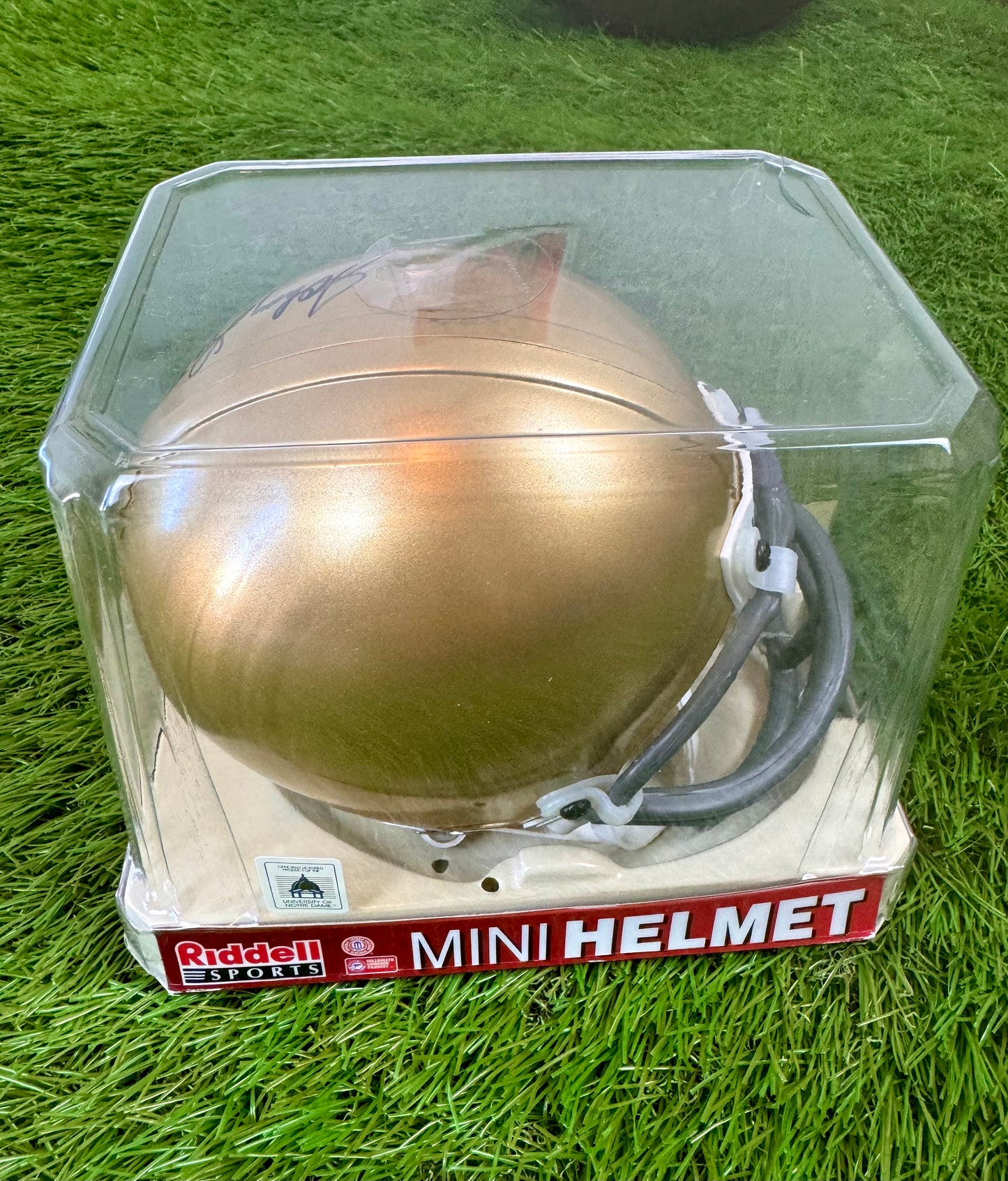 Notre Dame Fighting Irish John Lattner Signed Autographed College Football Mini Helmet