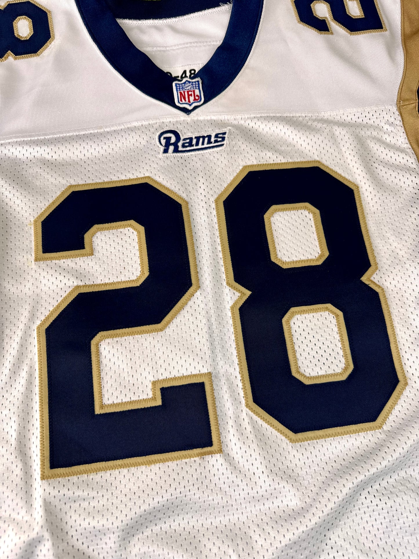 St. Louis Rams Marshall Faulk 2000 Team Issued NFL Football Jersey (48/XL)