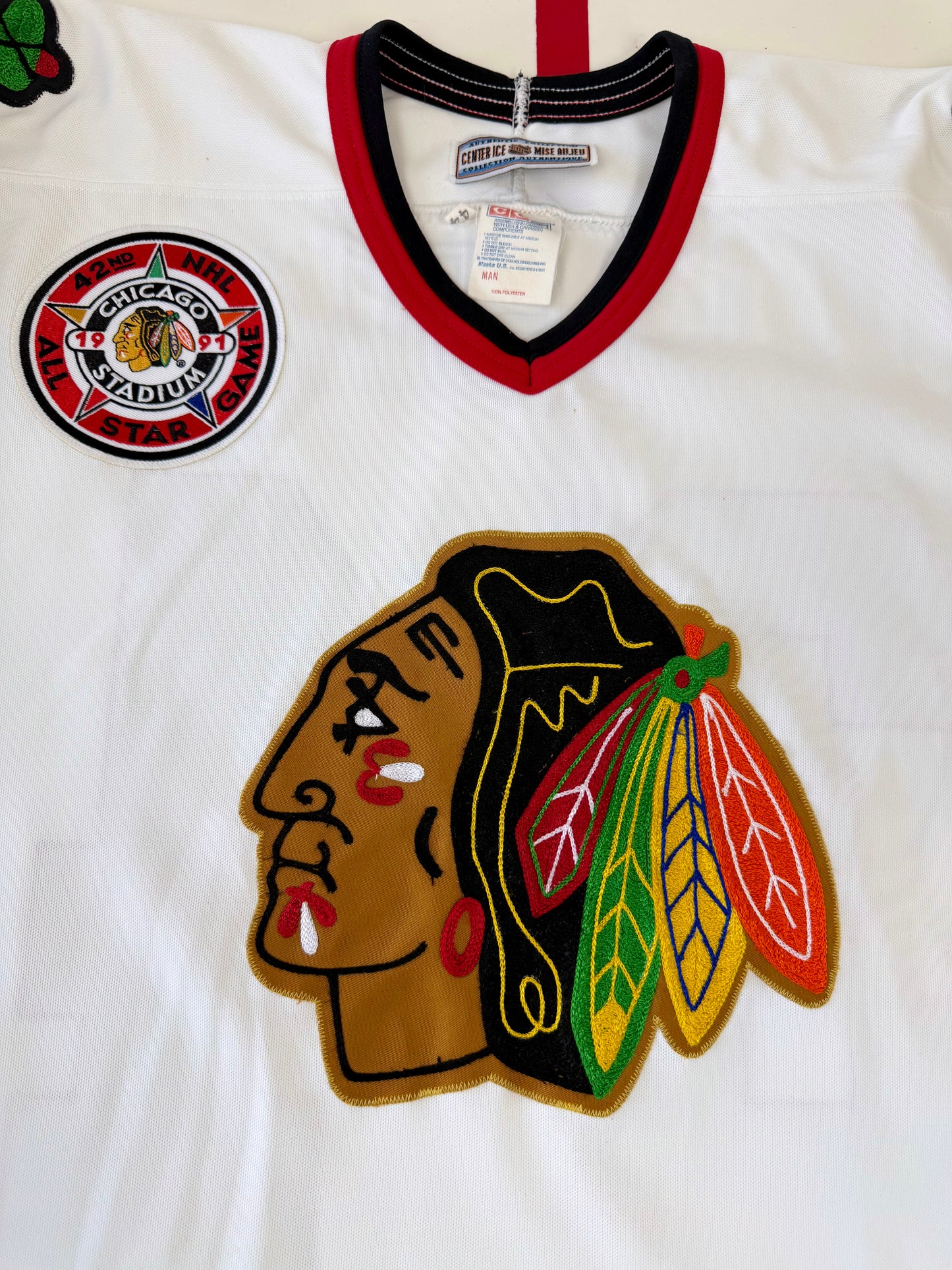 Chicago Blackhawks Dominik Hasek 1990-1991 NHL Hockey Jersey (44/Medium)