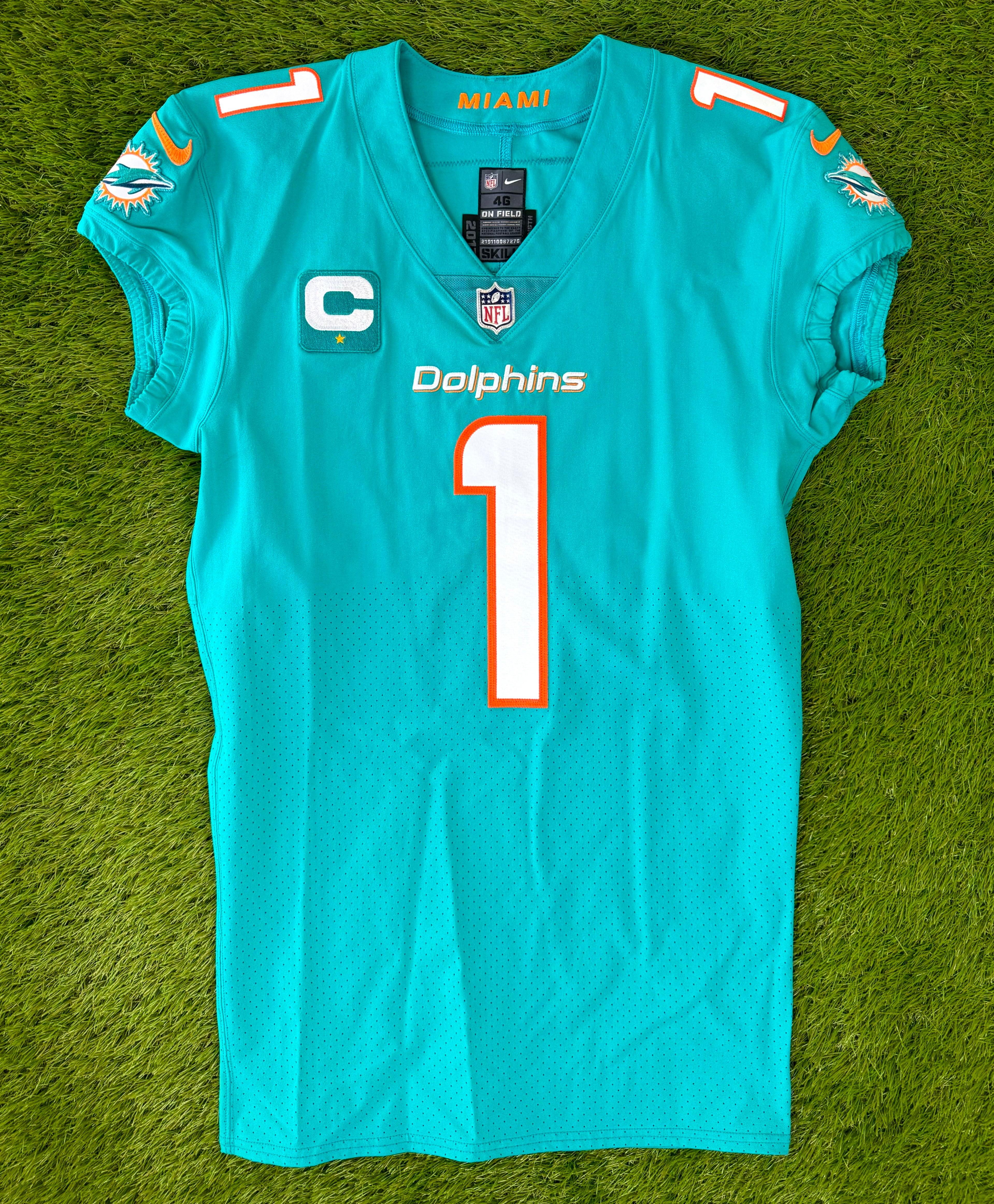 Miami Dolphins Tua Tagovailoa Authentic Nike Replica Game Jersey popular Size Medium