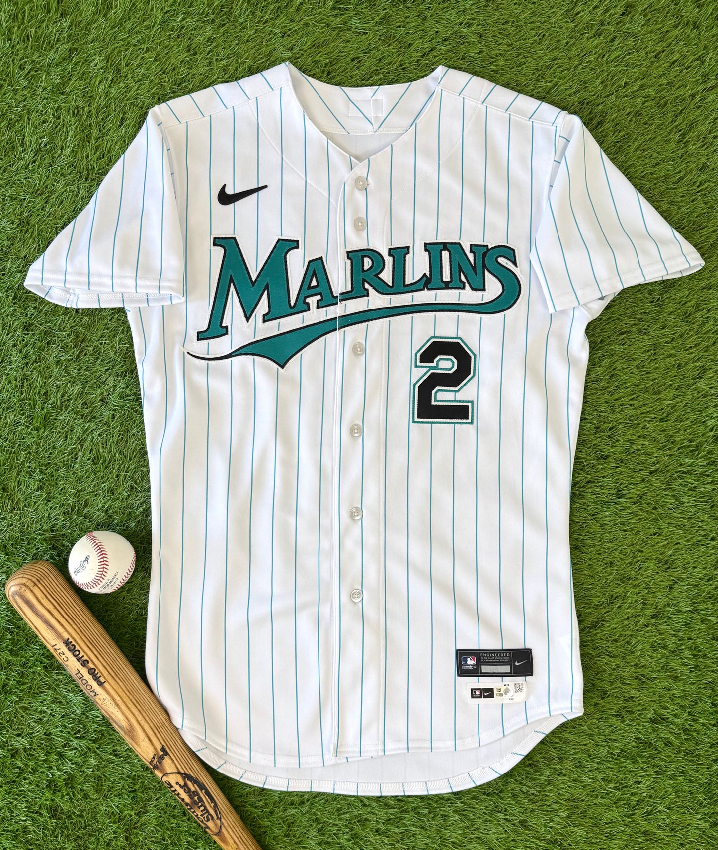 Miami Marlins Jazz Chisholm Jr. 2023 Throwback MLB Baseball Jersey (42/Medium)