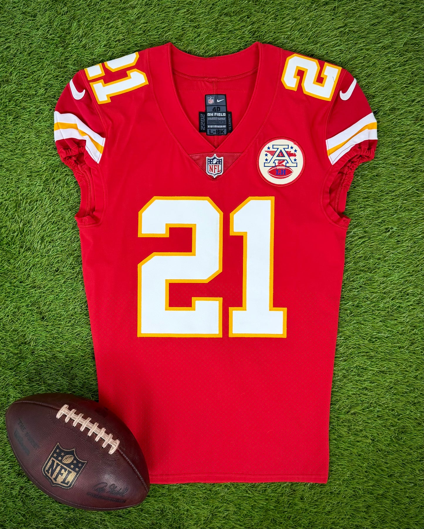 Kansas City Chiefs Trent McDuffie 2022 Game Issued NFL Football Jersey (40/Medium)