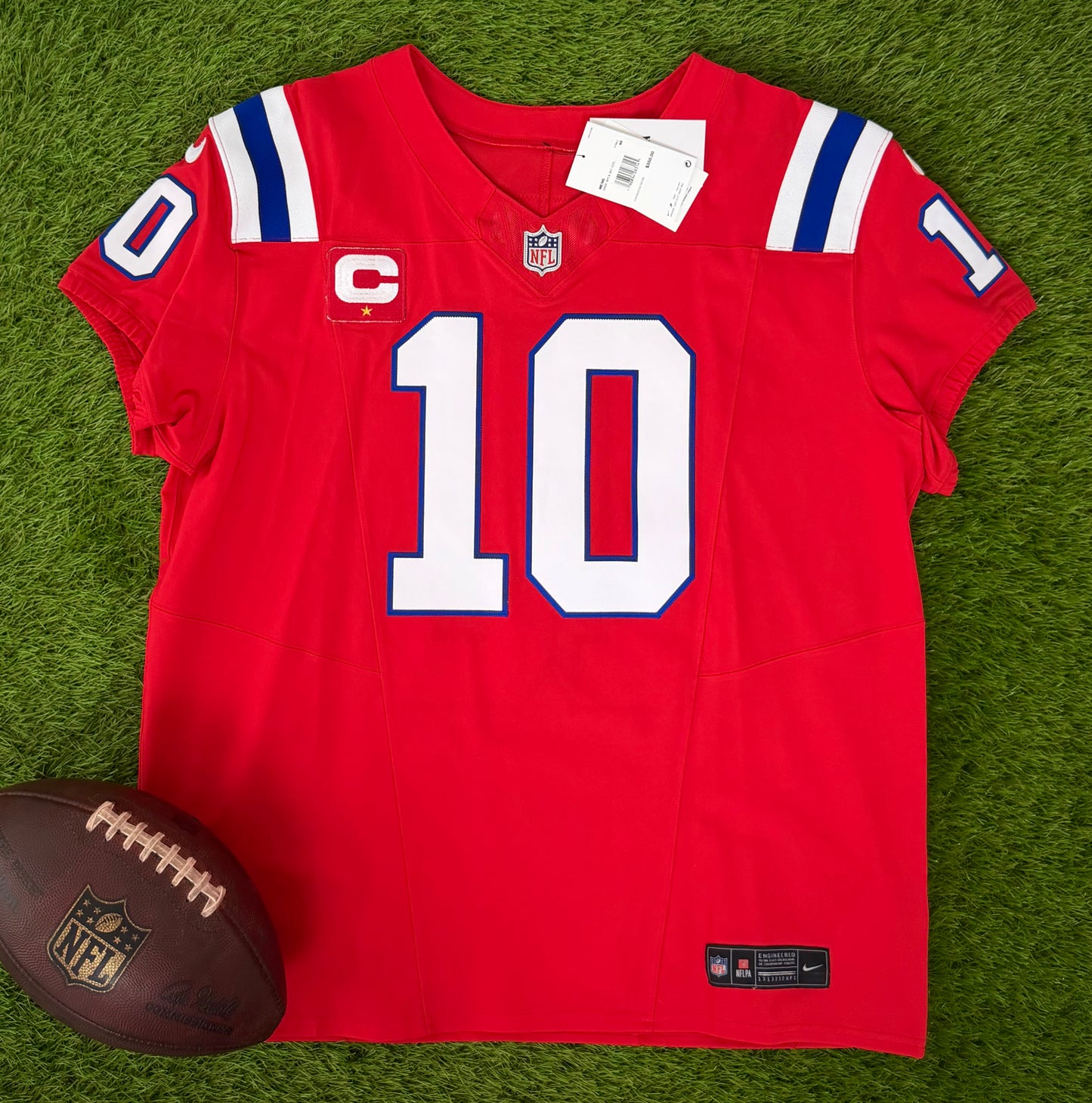 New England Patriots Drake Maye 2025 Throwback NFL Football Jersey (48/XL)