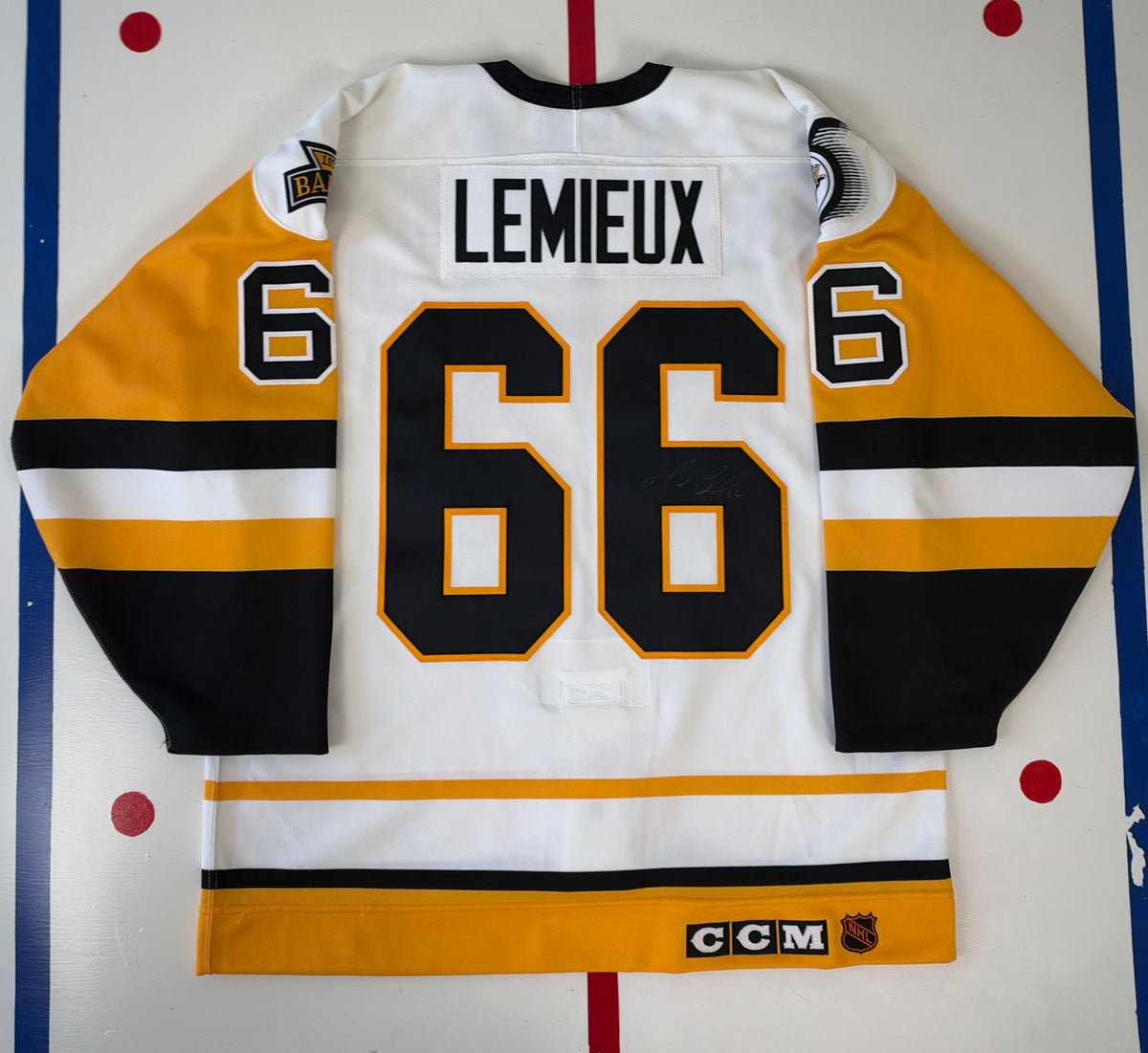 Pittsburgh Penguins Mario Lemieux 1992 Stanley Cup Finals NHL Hockey Jersey (48/Large)