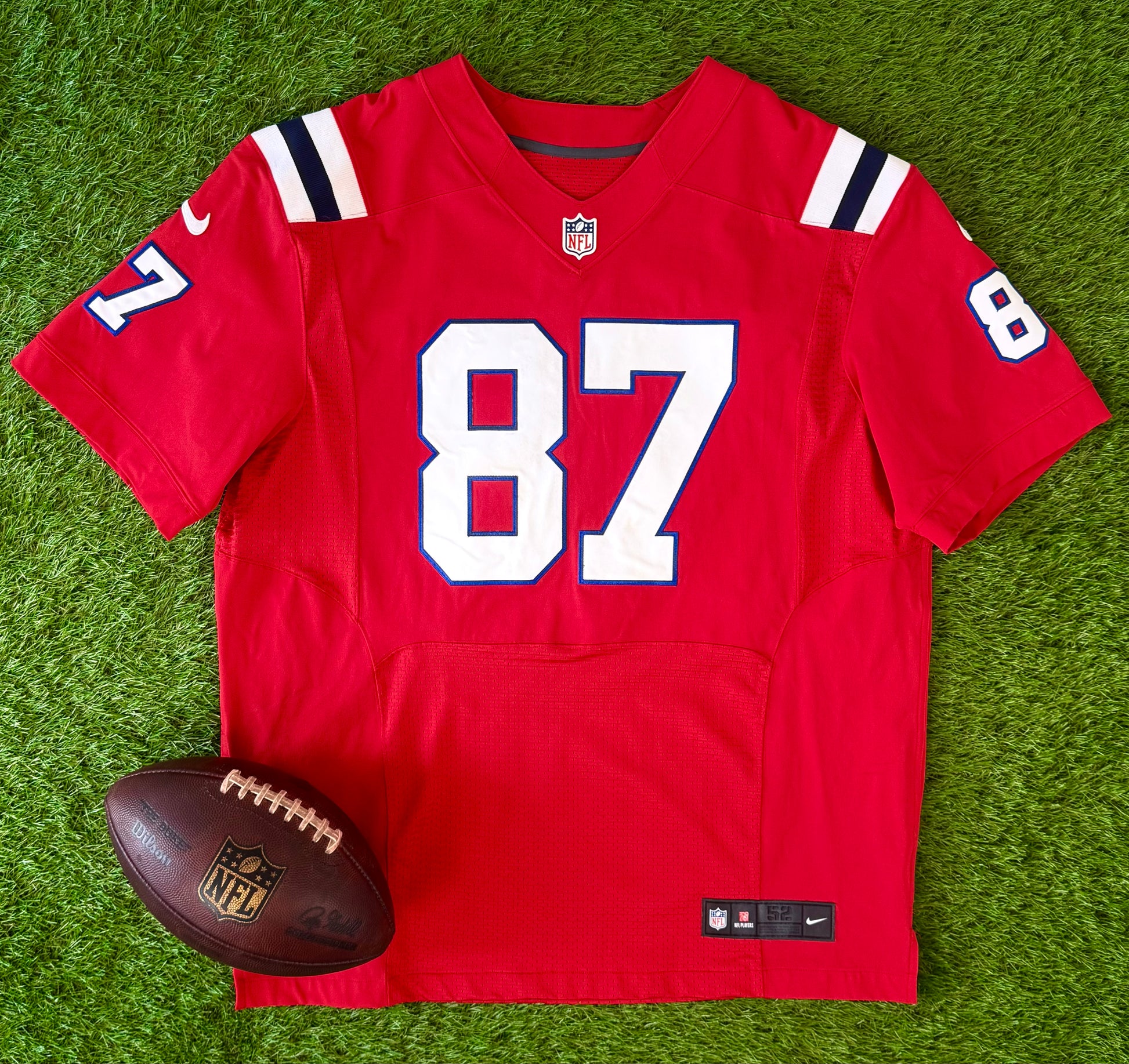New England Patriots Rob Gronkowski 2012 Throwback NFL Football