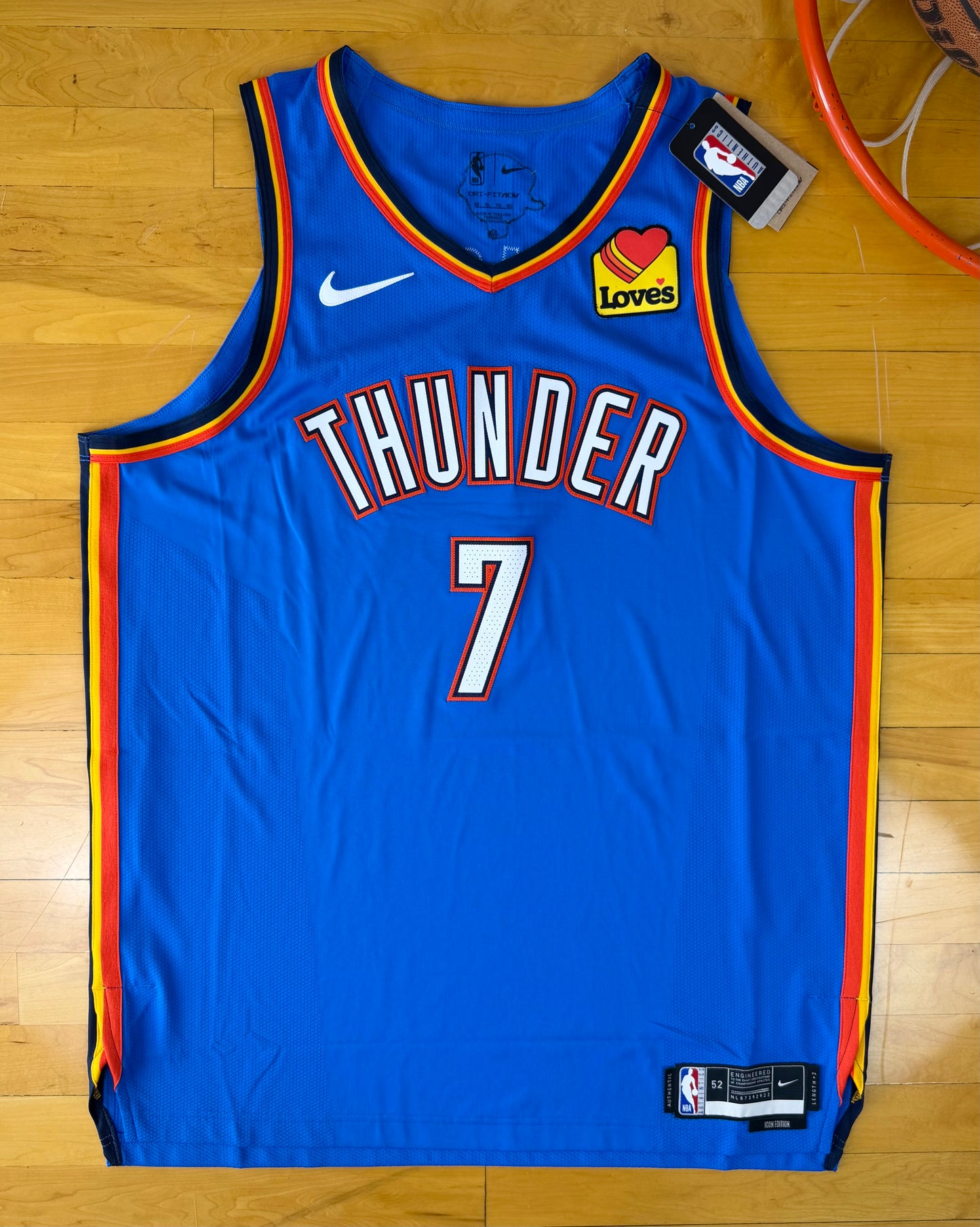 Oklahoma City Thunder Chet Holmgren 2025 NBA Finals Basketball Jersey (52/XL)