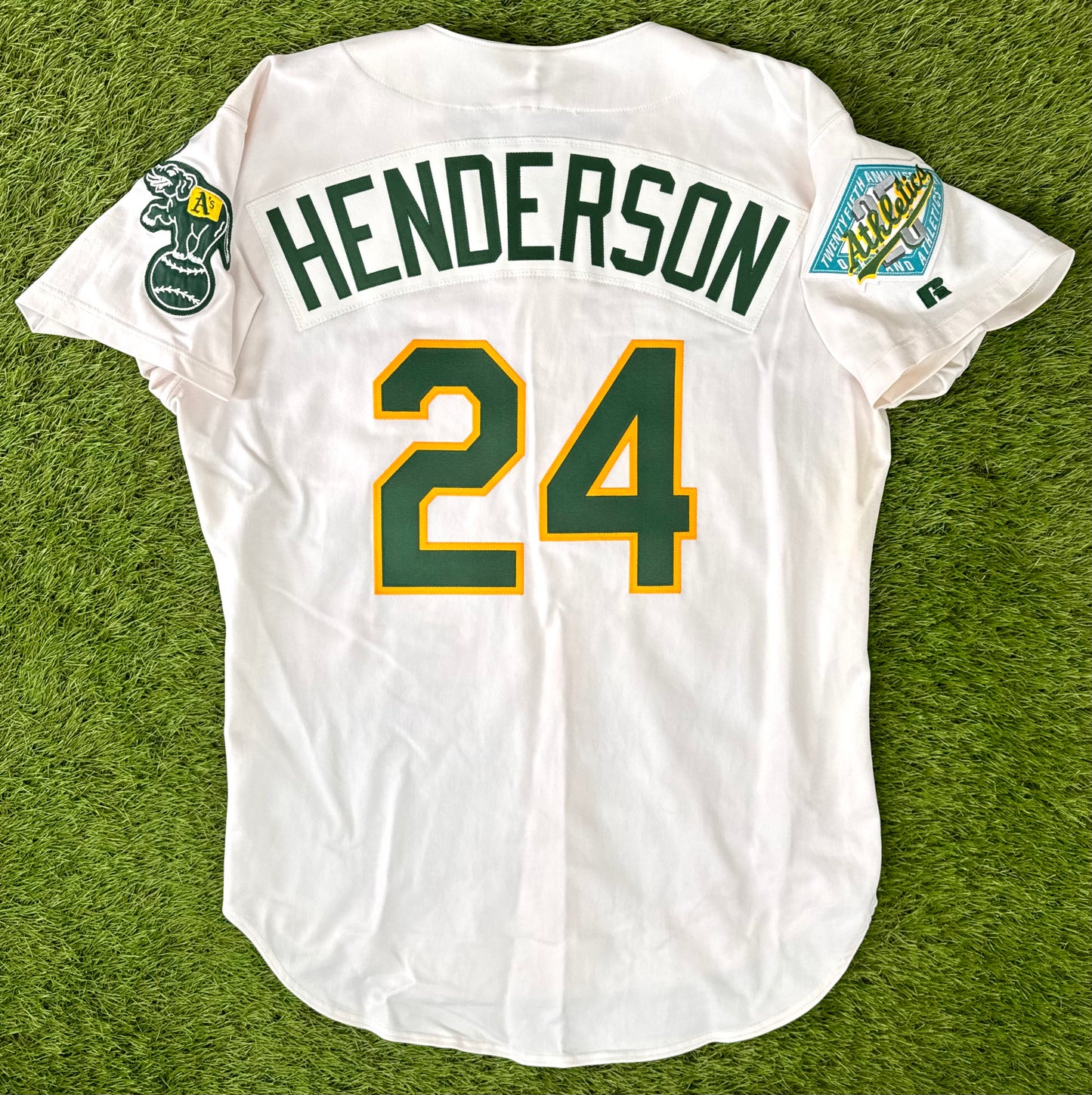 Oakland Athletics 1992 Rickey Henderson MLB Baseball Jersey (44/Large)