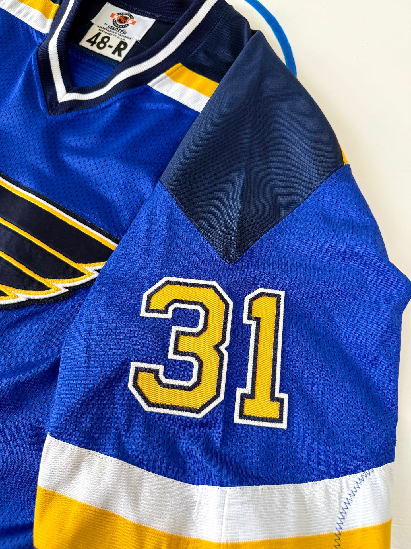 St. Louis Blues Grant Fuhr 1998-1999 NHL Hockey Jersey (48/Large)
