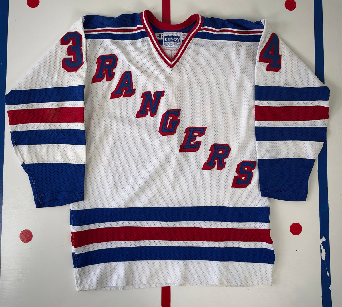 New York Rangers John Vanbiesbrouck 1981-1986 NHL Hockey Jersey (46/Medium)
