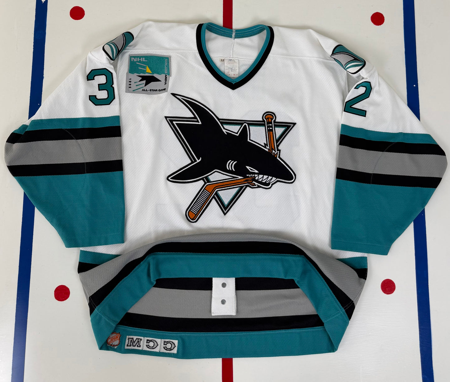 San Jose Sharks Irbe 1995 NHL Hockey Jersey (52/XL)