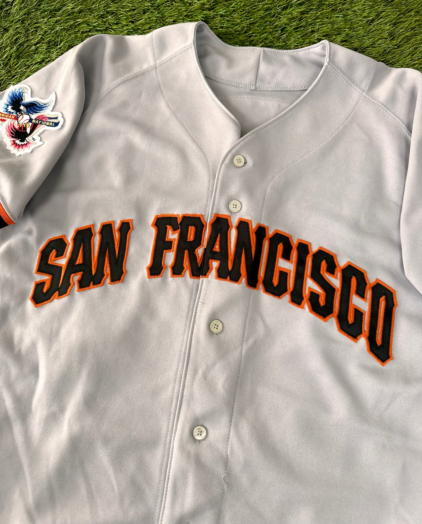 San Francisco Giants 1997 Barry Bonds Interleague MLB Baseball Jersey (42/Medium)