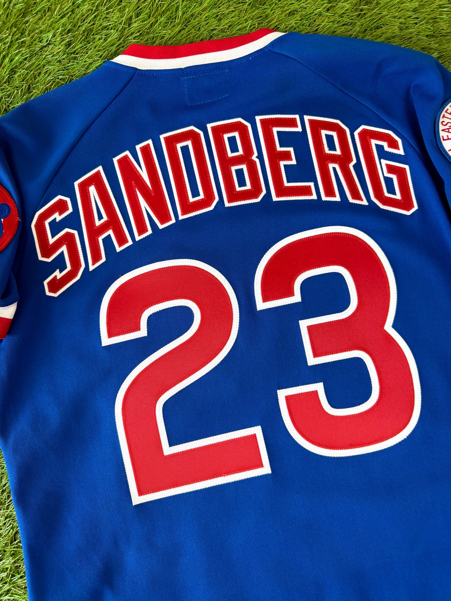 Chicago Cubs Ryne Sandberg 1984 Postseason MLB Baseball Jersey (38/Medium)