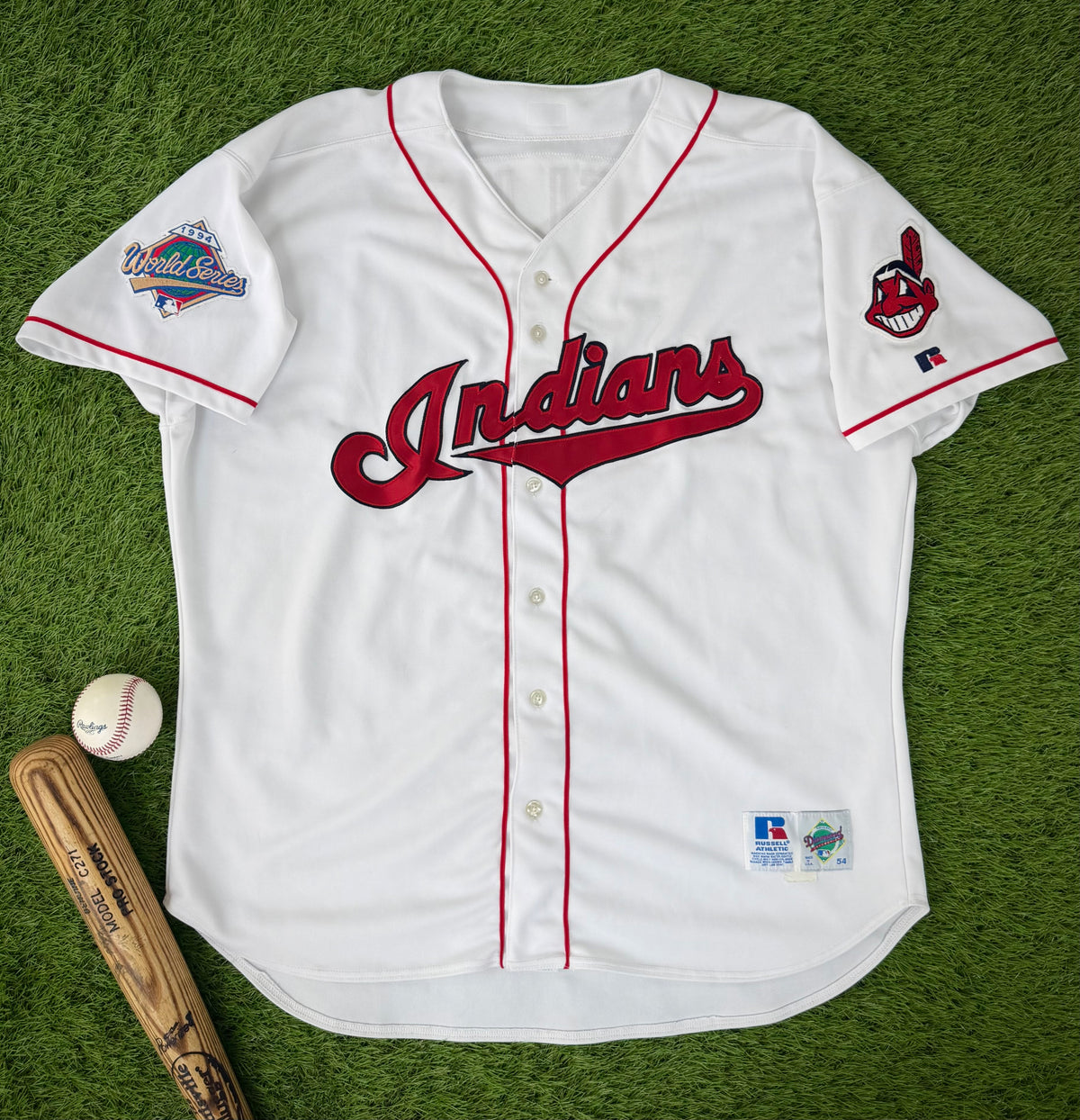 Cleveland Indians Albert Belle 1994 World Series MLB Baseball Jersey (54/XXL)