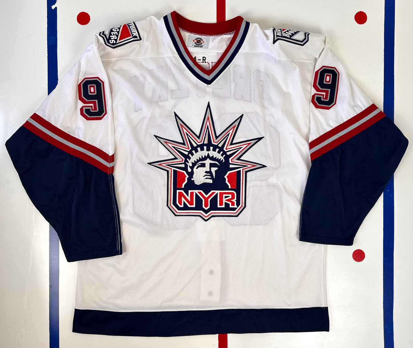 New York Rangers 1998-99 Wayne Gretzky White Lady Liberty NHL Hockey Jersey (54/XL)