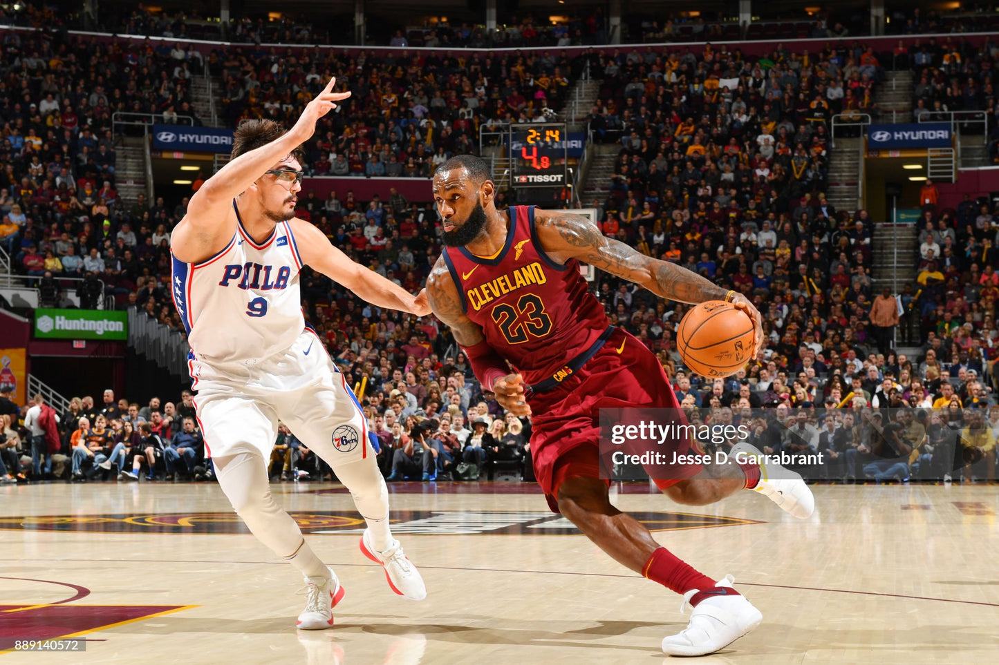 Cleveland Cavaliers 2017-2018 Lebron James Team Issued NBA Basketball Jersey (44/Large)
