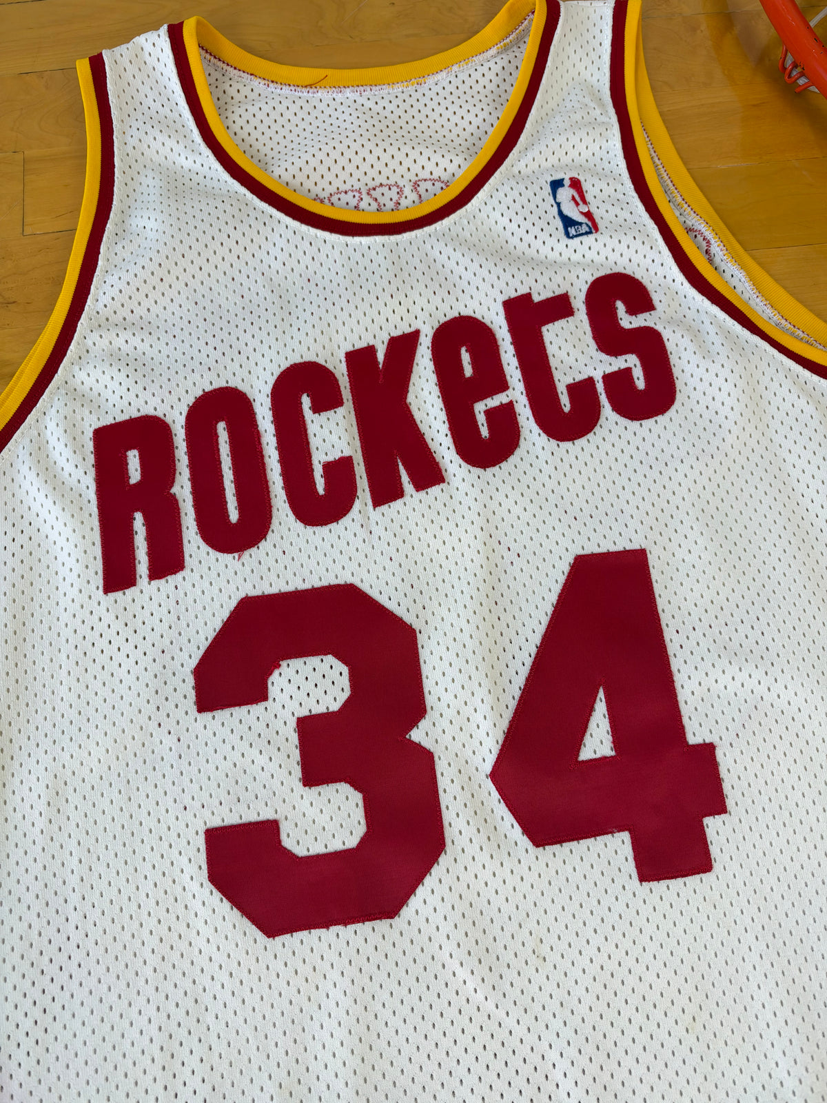 Houston Rockets Hakeem Olajuwon 1989-1990 NBA Basketball Jersey (44/Large)