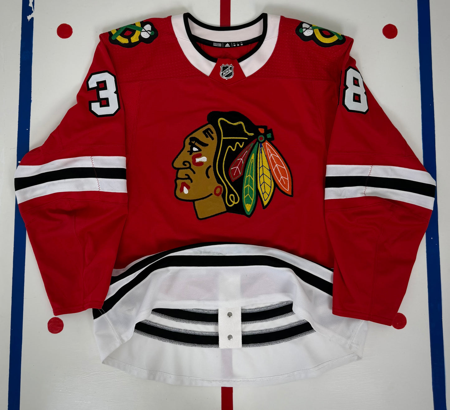 Chicago Blackhawks Ryan Hartman Game Worn 2017-2018 NHL Hockey Jersey (56/XXL)
