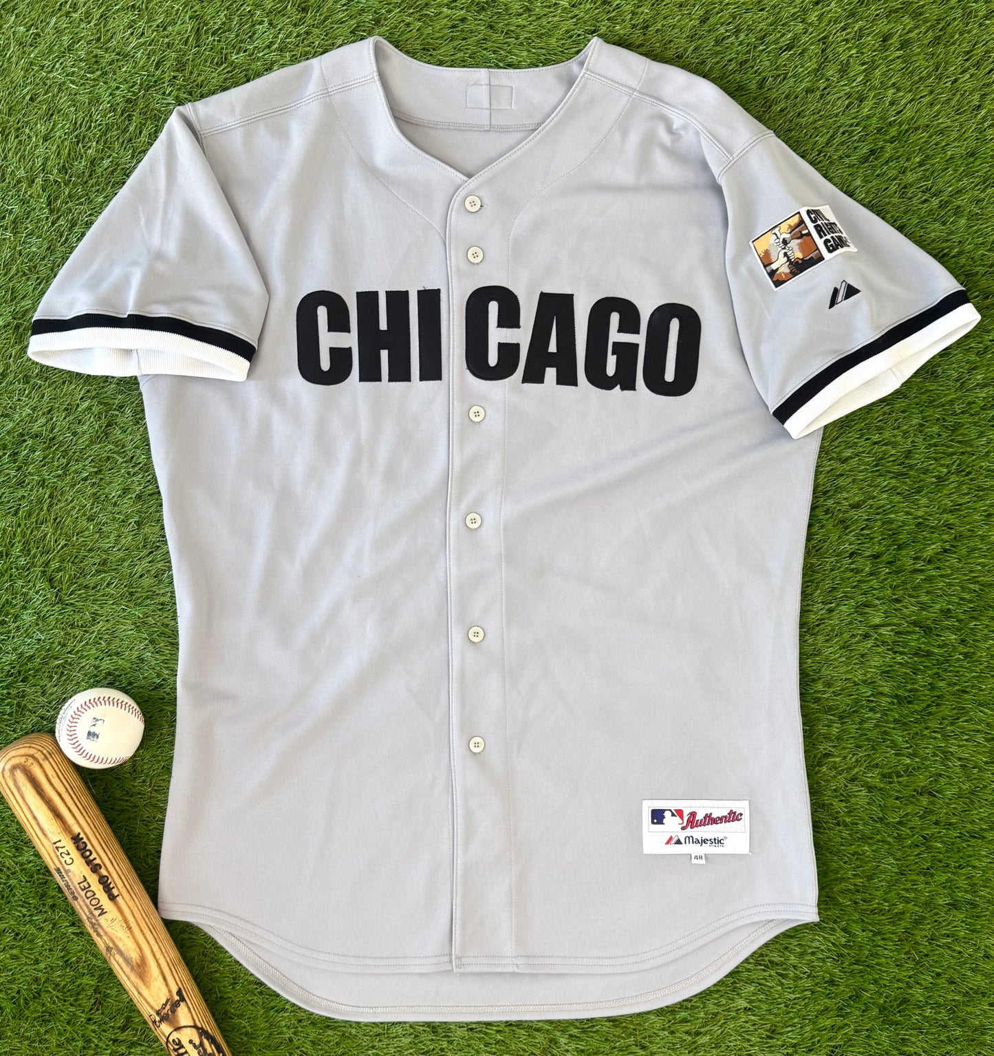 Chicago White Sox Paul Konerko 2008 Civil Rights Game MLB Baseball Jersey (48/XL)