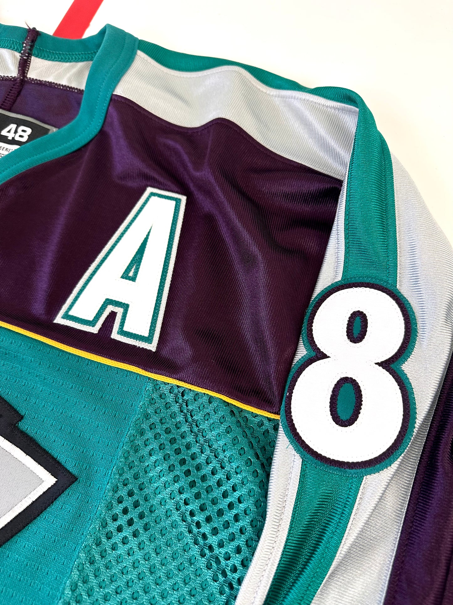 Mighty Ducks of Anaheim 1997-1999 Alternate Teemu Selanne NHL Hockey Jersey (48/Large)